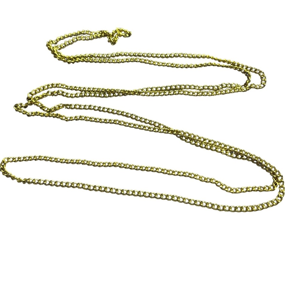 Vintage Goldtone Chain Necklace No Clasp 54 inches Long