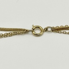 Vintage Gold Tone Layered Necklace Multi Strand Chain Classic 23”