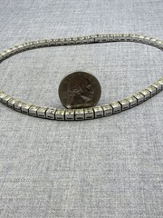 Vintage Dorsons Rhinestone Sterling Silver .925 Necklace 14.5″ (43 Grams)