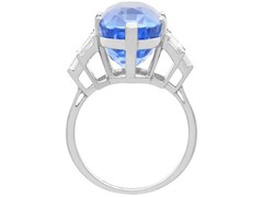 17.11Ct Ceylon Sapphire and 0.50Ct Diamond Platinum Cocktail Ring Circa 1950