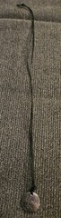 Vintage Retro I LOVE YOU Silver Etched Necklace Pendant With Nylon Chain RARE!🩶