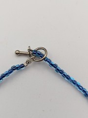 Handmade Blue Glass Beaded Necklaces Approximately 15.5 Inches