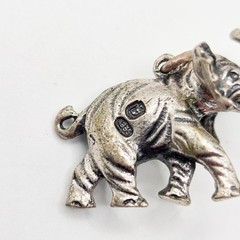 Vintage European 835 Silver Elephant Charm Pendant Good Luck A835 Hallmarked