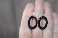 1 Pair Sterling Silver Semi round Large earrings Accessories Use with Any Stone