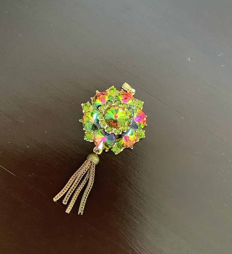 Edlee Watermelon Heliotrope Pendant w/ Tassle