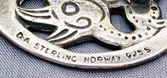 Vtg DAVID – ANDERSEN Saga Series Viking Sterling Key Brooch -Design from 900 AD