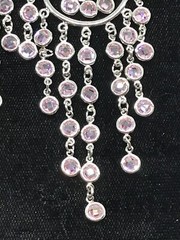 Vintage 925 Sterling Silver Pink Topaz Cubic Zirconia Earrings Stunning!