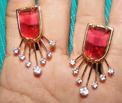 JAW DROPPING earrings signed HOBE with beautiful stones—OMG!!!