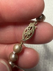 Vintage Single strand pearl necklace Lot of 3 with 10K gold clasps 17-18” inches
