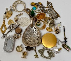 Lot Vtg & Modern Victorian Art Deco Style Pendants Findings Jewelry Craft Jv