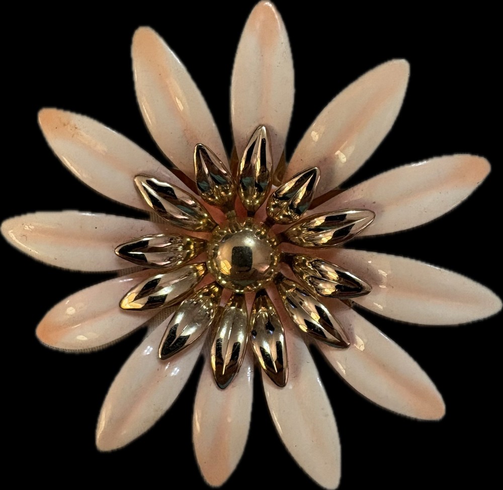 1960s Sarah Coventry Vintage Enamel Flower Pin Brooch