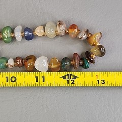 Vintage Stone Beaded Necklace Beggars Beads Endless 26″