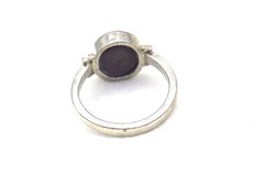 Sterling Silver Ring 6.5 US Size Real Natural Red 6 Rays Star Ruby Gemstone