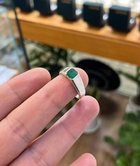 Natural Emerald Stone Ring Unheated Untreated Emerald Cut Stone Swat Emerald