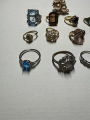 Lot Of 13 Vintage Rings Various Sizes