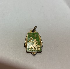 Silver Mercury Sign Pendant Made In France
