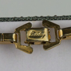 Barclay Gold Tone Choker with Pink Rhinestones, Signed, 58gr