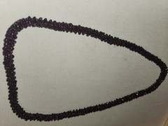 Vintage 1960s Almandine Garnet Microbeaded Cluster Strand Necklace 24in