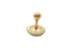 Antique Collar Stud Cleric Button Mother of Pearl gold plate