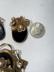 Brooch Pendant Earrings Set Victorian Antique 100 Years Old Read Description