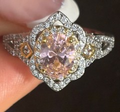 Antique Art Deco Lab Created Diamond Ring New