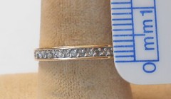 Classic Channel Set ..06ctw 13 Diamond 14K Yellow Gold 2.5mm Band Ring Size 7