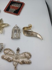 Mixed Jewelry Lot of Dragon Fly. Pendant. Butterfly Brooch Pin.