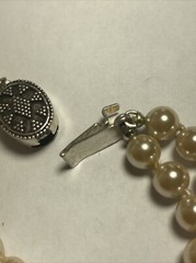 Bracelet 2 strand faux pearls Sterling Clasp Vintage Unused Mint Condition