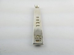 Vintage Noela Sterling Silver Hammered Design Pendant Made in Hawaii 925 4g 45mm