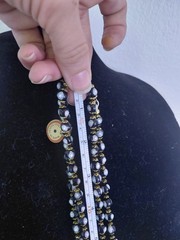 RARE: VINTAGE DE ROMA MILIFIORI 30IN VENETIAN GLASS NECKLACE WITH ORIGINAL TAG