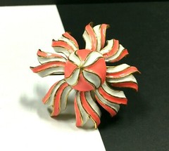 MASSIVE Vtg K.J.L. Kenneth LANE Enamel JELLYFISH Brooch Pendant RARE! SEA R106i