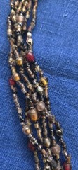 Vintage Multi-Strand Earth Tone Beaded Necklace – Boho Chic​