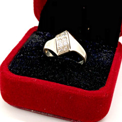 Vintage Elegant RING Silver 925 with Chic Bright Inserts -size: 8US (18mm) | #47