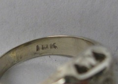 VICTORIAN ANTIQUE 10KW GOLD OLD EUROPEAN CUT DIAMOND BAND PINKY RING SIZE 2.75