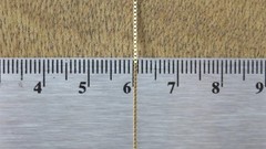 Vintage 14K Gold Delicate Box Chain, 1MM X 16”, Italy, Makers Mark, Spring Ring
