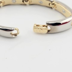 Vtg TJ Bracelet Love Hardware 2-tone John Medeiros Fashion Tahoe Jewelry