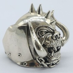 Buy 4 Get 1 Free 3D Motorhead Warpig Skull Mens Present Silver Rings