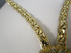 Vtg COROCRAFT Gold Tone Sliding Lariat 21″ total wearable length Necklace 849