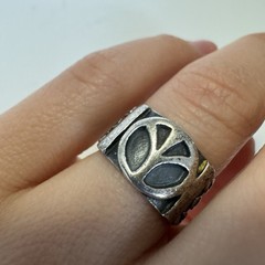 Vintage Hecho En Mexico Sterling Silver 925 Ring Size 5.5 6Grams