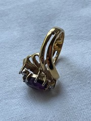 Vintage 17mm size (6.5 in USA) fancy ring 14k gold filled USA made
