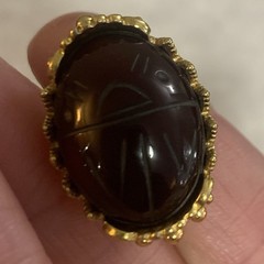 Metropolitan Museum of Art MMA Clip On Earrings Scarab Egyptian Revival Goldtone