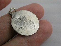 Mexican Sterling Silver Triple Mushroom Flower Pendant 925 3.1g 19mm Diameter