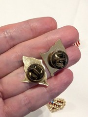 Vintage Patriotic Flag Heart USA Brooch Lot Of 4 Rhinestones Enameled 1980s