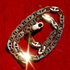 10k yellow gold bracelet 7.0″ anchor / mariner link chain vintage 1.50gr N3095A