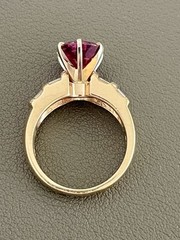 14KT Yellow Gold 2.64CT Pink Tourmaline & 0.80CTW Diamond Ring. Size 7 (A26)