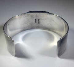 VTG 70s Sterling Silver Cuff Bracelet Bill Roach ROACH2 Abstract Modernist Art