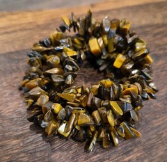 Vintage Stone & Mixed Metal Necklaces, Chipped Tiger’s Eye & Agate Slice Pendant