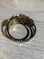 Delizza and Elster (aka: Juliana) White Milk Glass Clamper Bracelet