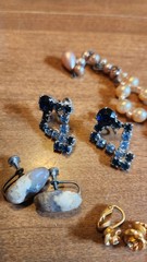 Vintage Jewelry Lot – Rhinestones – Sarah Cov Earrings NOS – Aurora Borealis