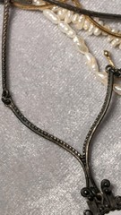 Vintage Soviet Necklace, Floral Rostov Finift Pendant, USSR Jewelry